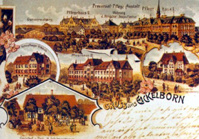 Alte Postkarte von Eickelborn